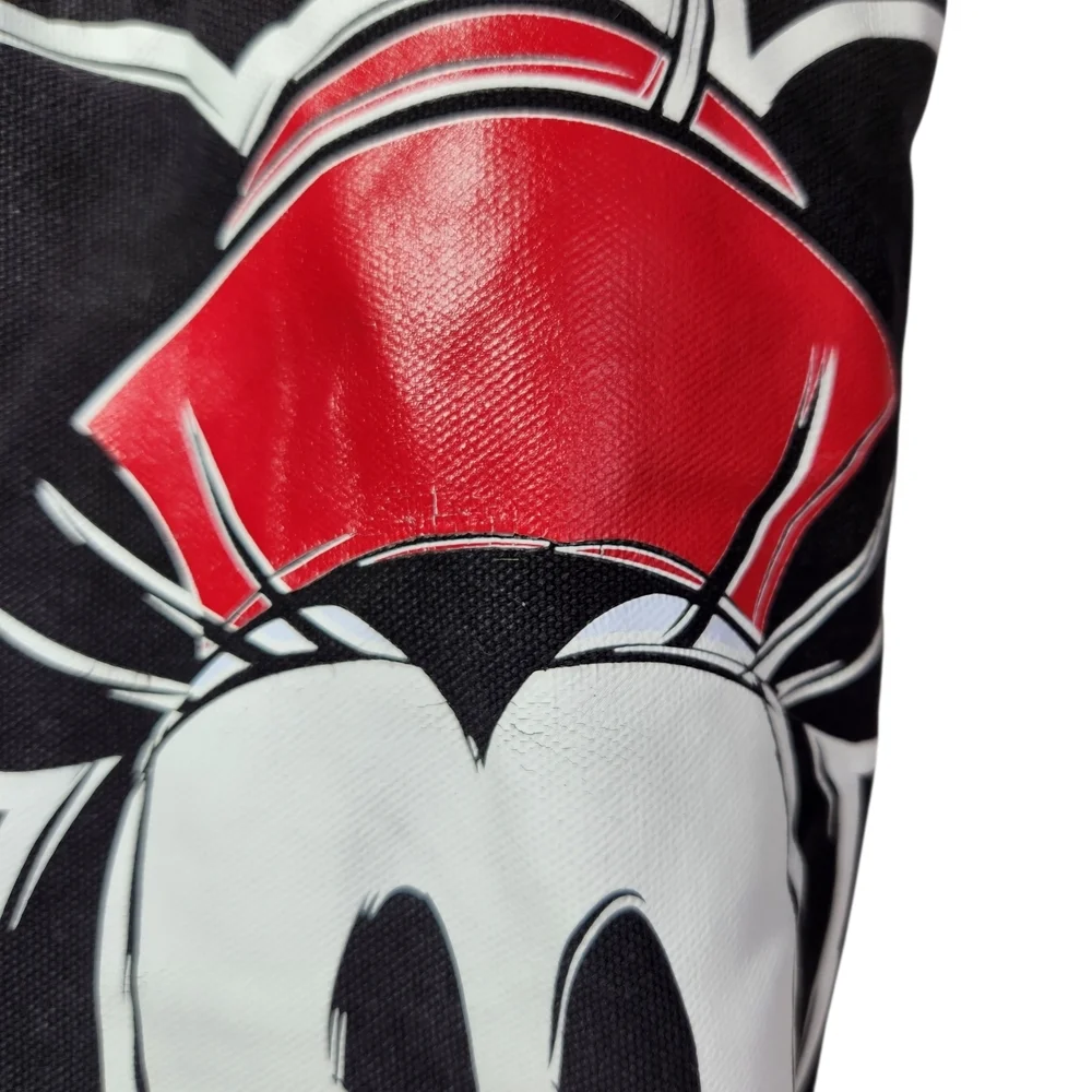 Disney Mickey & Minnie Mouse Tote Bag Black Denim Rhinestone Heart Shoulder Bag